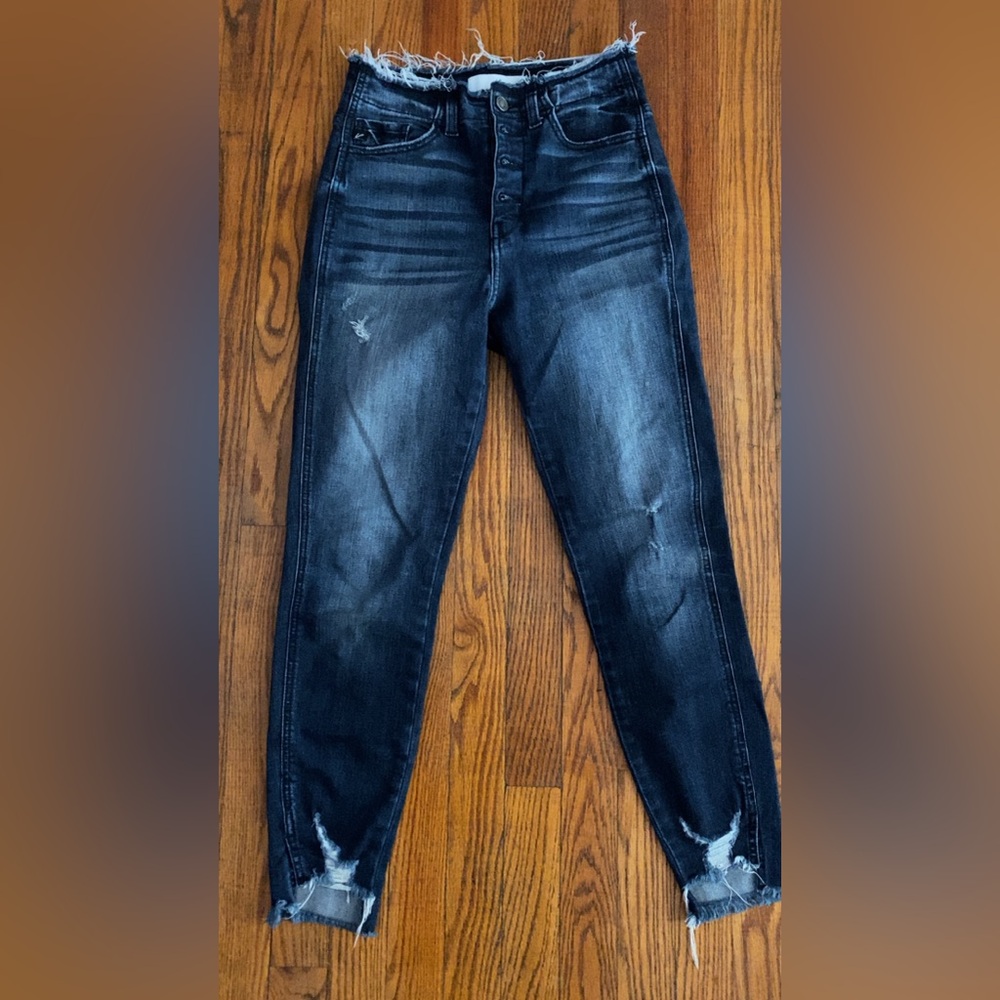 KanCan Blue Skinny Jeans Distressed Vintage Look